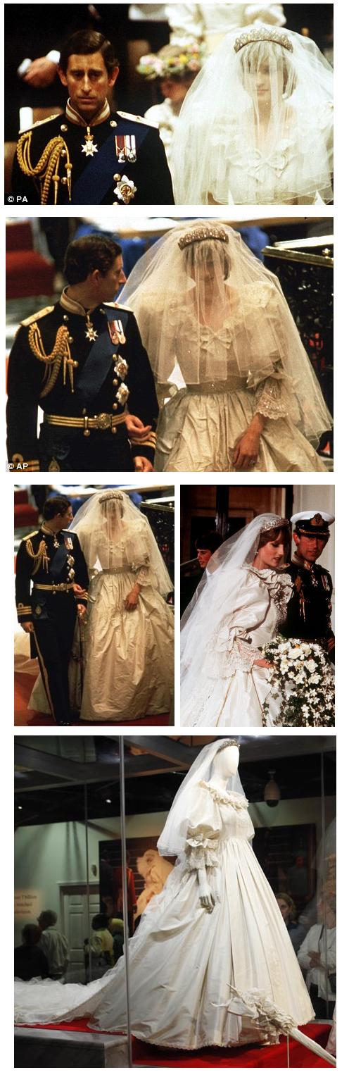 pictures of princess diana wedding dress. Side view Princess Diana#39;s